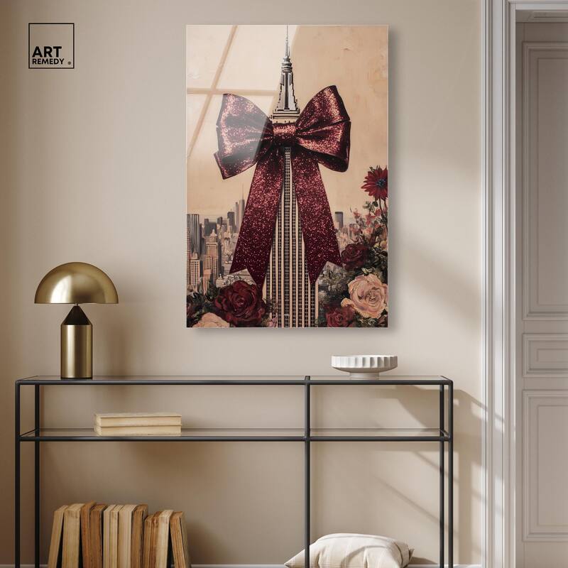 Sparkling Empire State Building Acrylic by Art Remedy, Ready to Hang