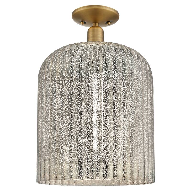 Innovations Lighting 716-1C-G559-12ME Bridal Veil 12" Wide Semi-Flush - Brushed Brass