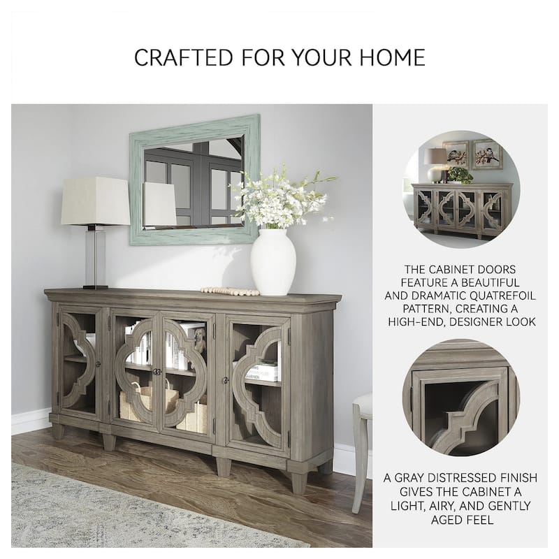 Fossil Ridge Gray Traditional Accent Cabinet