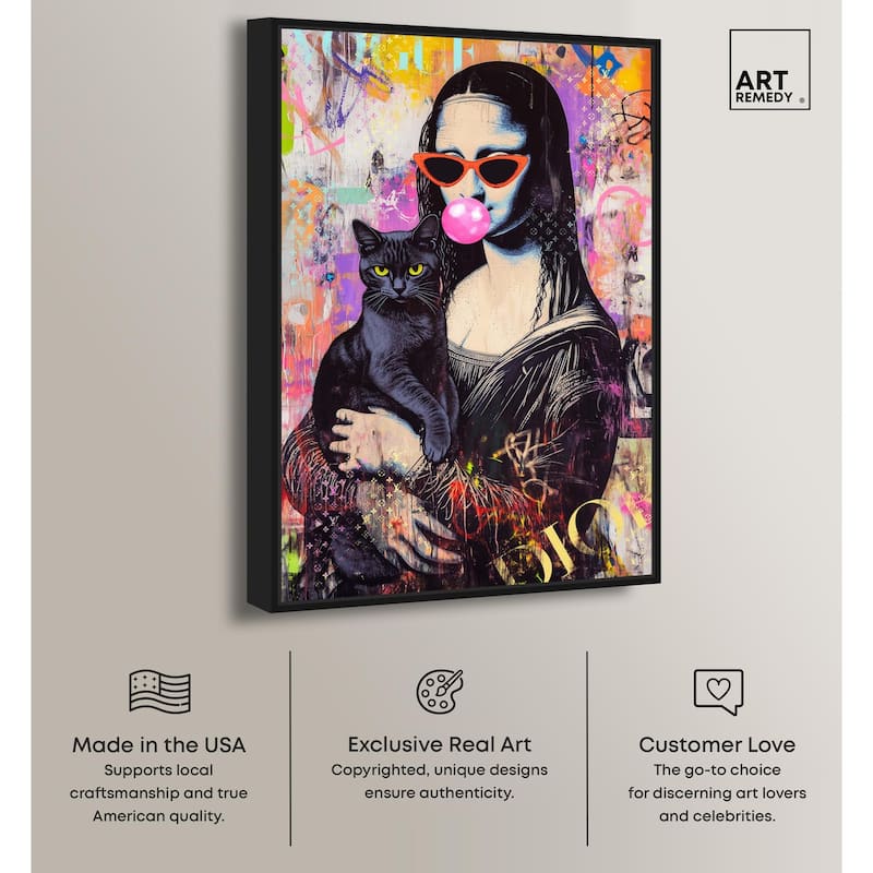 Classical Gal and Her Companion Canvas by Art Remedy
