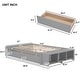 preview thumbnail 3 of 16, Full Size Platform Bed with Bed-end Storage Case & 2 Storage Drawers, Wooden Storage Bed Frame for Children Teens Adults Bedroom