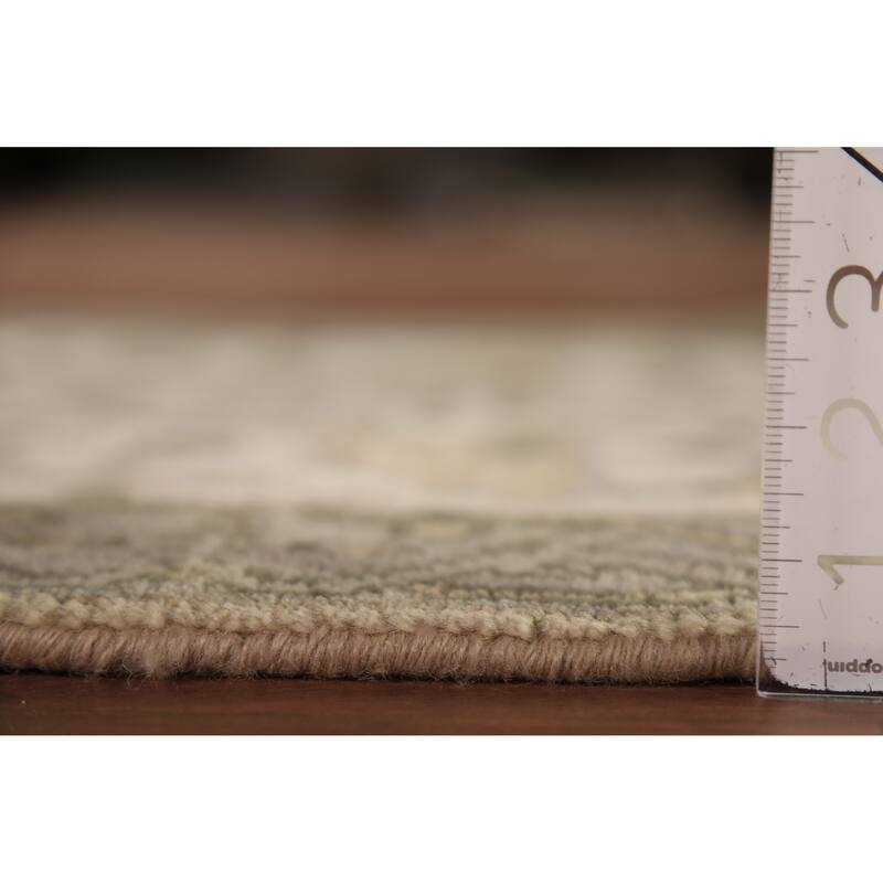 Ivory Oushak Oriental Runner Rug Handmade Wool Carpet - 2'7" x 8'2"