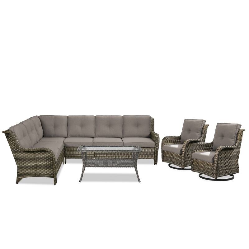 Outdoor Conversation Sets 2 Sectional Sofa Furniture