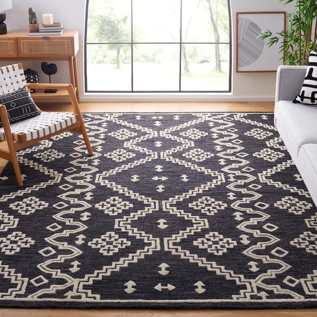 SAFAVIEH Handmade Abstract Ruveyda Modern Wool Rug