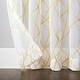preview thumbnail 16 of 16, No. 918 Abstract Geometric Embroidery Semi-Sheer Rod Pocket Curtain Panel, Single Panel