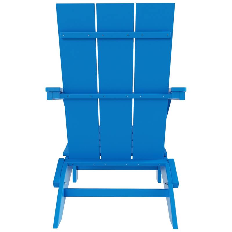 Polytrends Shoreside Modern Poly Folding Eco-Friendly All Weather Adirondack Chair (Set of 4)