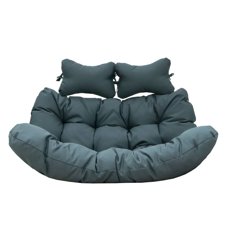 Egg Swing Chair Cushion Durable Weather Resistant Polyester Fits 2 People by LeisureMod