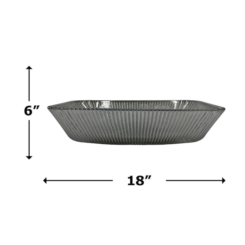 Charlie Tempered Glass Rectangular Bathroom Vessel Sink - 18"