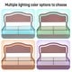 preview thumbnail 5 of 28, Queen Velvet Smart LED Kids Bed Frame with Adjustable Headboard, No Box Spring Needed, Pink