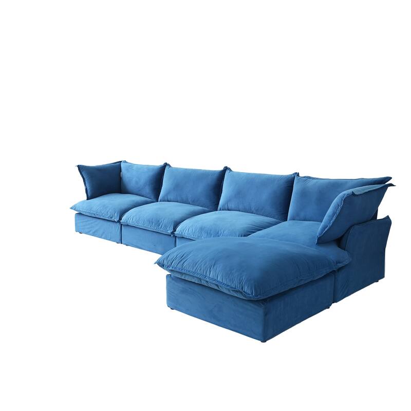L-Shaped Convertible Sectional Sofa Couch with Movable Storage Ottoman Chaise, Free Combination Sofa