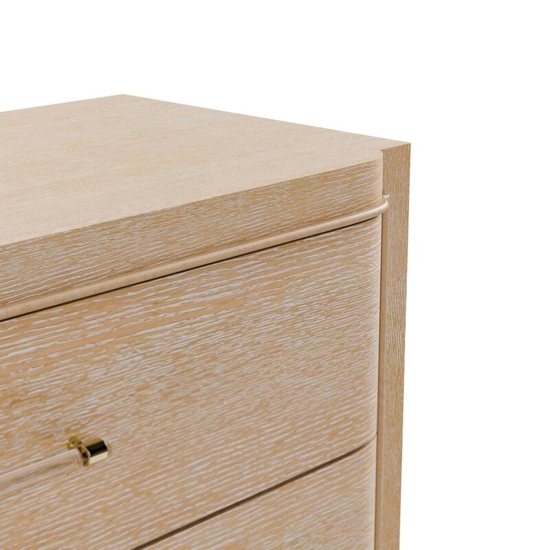 Furniture of America Kian Modern Natural Oak Solid Wood 2-Drawer Nightstand, Set of 2