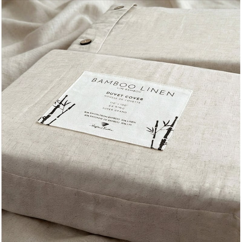 Highland Feather Bamboo Linen Fitted Duvet Cover