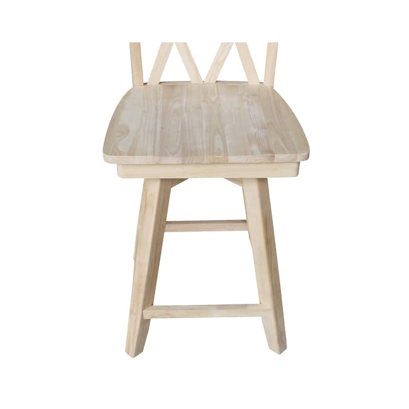Double "X" Back Stool with Swivel Seat