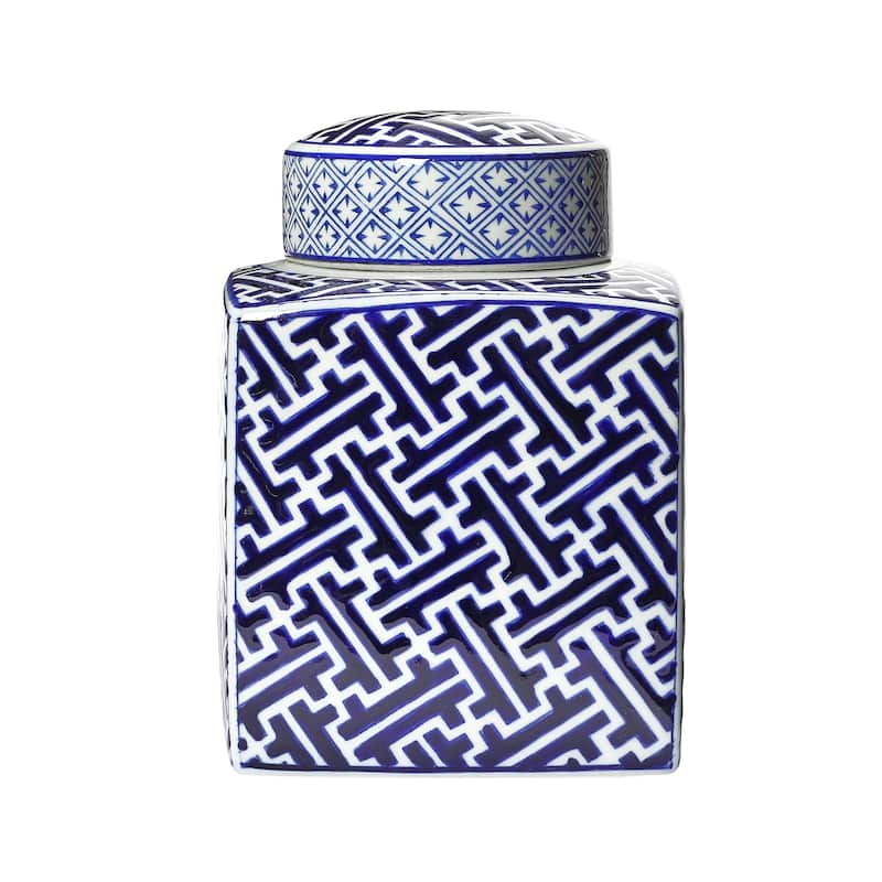 Decorative Ceramic Ginger Jar with Lid