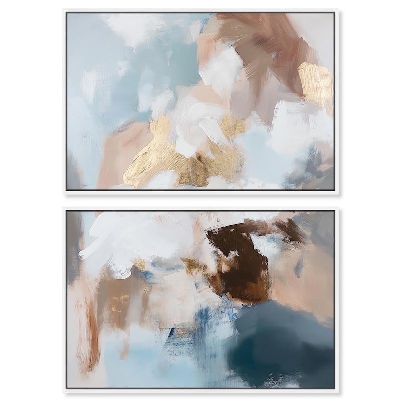 Mother Earth II Canvas Set of 2 by Art Remedy - 36" x 24" - White