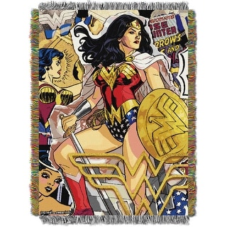 Warner Brothers Wonder Woman Woven Tapestry Throw Blanket