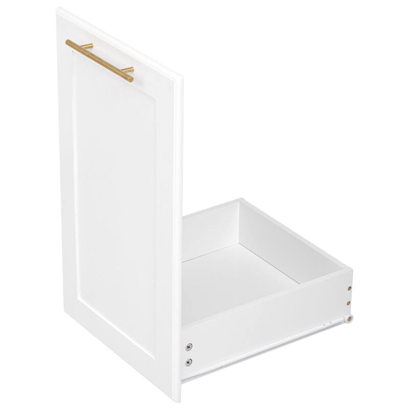 59.3" Rolling Kitchen Island with Storage 2 Pull Out Cabinet Organizers & Rubber Wood Drop Leaf,Trash Can Storage,Power Outlet