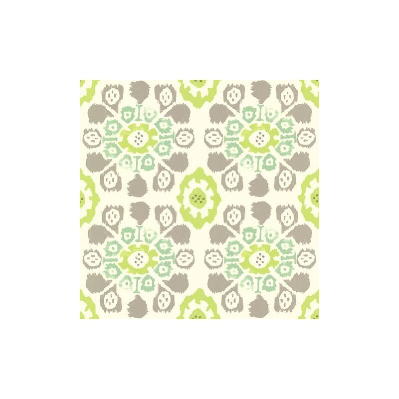Eijffinger Valencia Green Ikat Floral Wallpaper