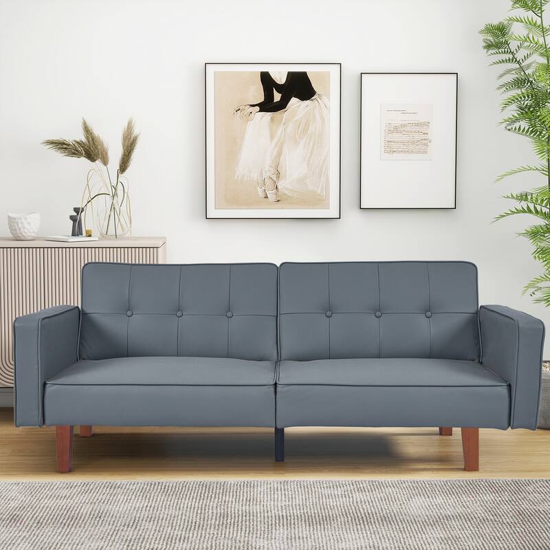 Futon Sofa Bed Couch Memory Foam Futon Convertible Couch Bed Sleeper for Living Room - 68.11"*30.11"*28.74"
