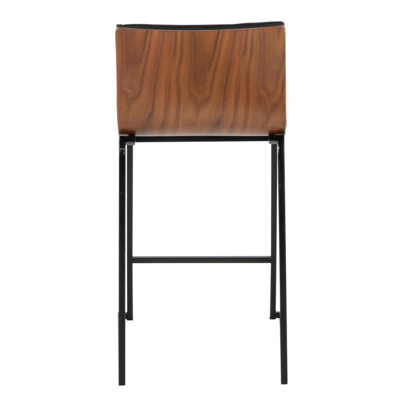 Silver Orchid Magda 26" Fixed-Height Upholstered Counter Stool (Set of 2)
