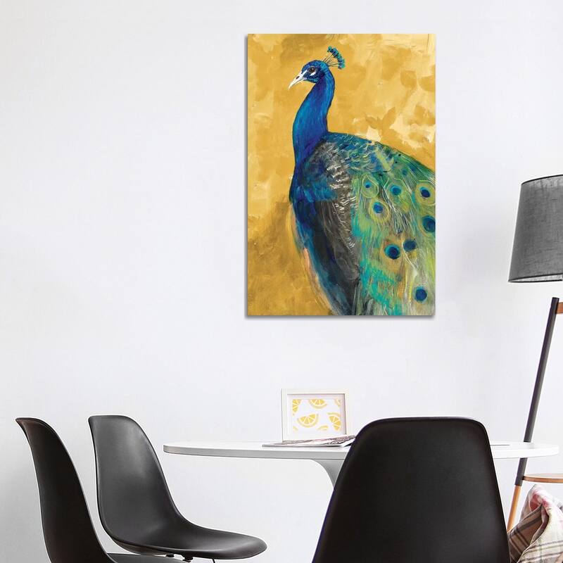 iCanvas "Royal Plume on Gold" by Robin Maria Canvas Print - 40x26x1.5
