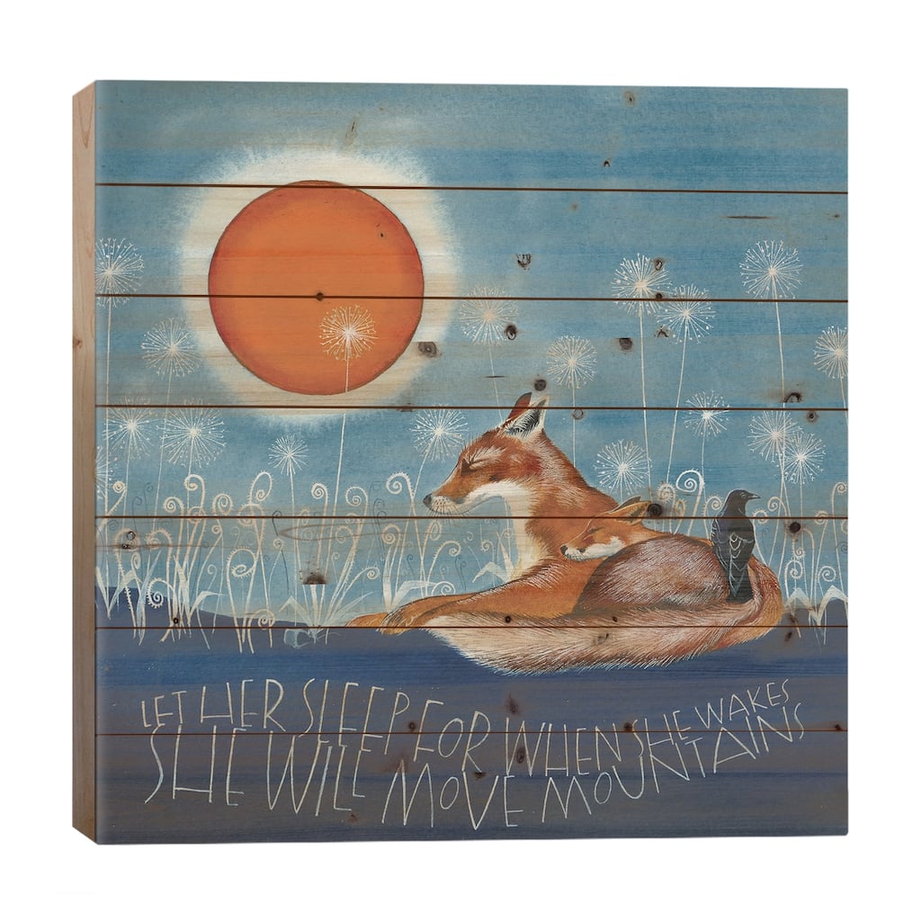 Let Her Sleep Print On Wood by Sam Cannon Art - Multi-Color