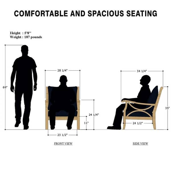 Cambridge Casual Lowell 5piece Teak Wood Outdoor Conversation Set with