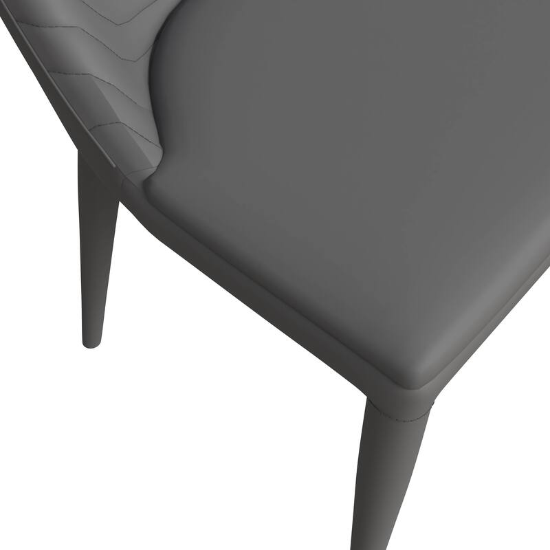Leather Dining Side Chair with Metal Legs Set of 2 Seville Series