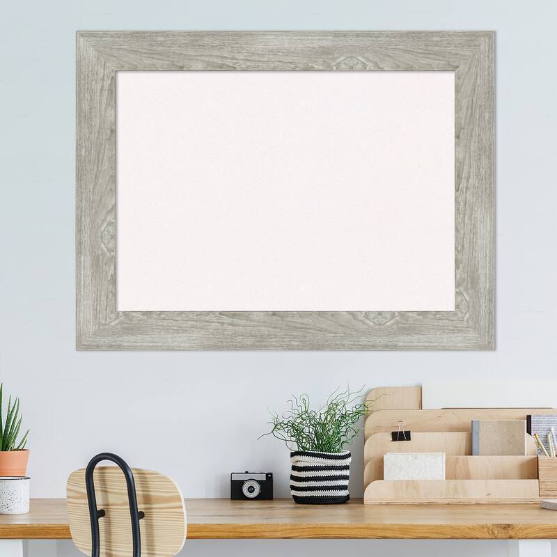 Dove Greywash Framed White Corkboard Bulletin Board