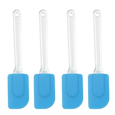 4pcs Flexible Silicone Spatula Heat Resistant Non Stick for Cooking - 9.6" x 1.9"(L*W)