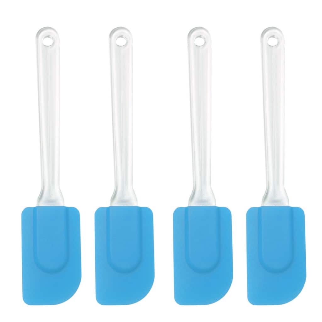 4pcs Flexible Silicone Spatula Heat Resistant Non Stick for Cooking - 9.6" x 1.9"(L*W)