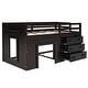 preview thumbnail 9 of 17, Contemporary Design Twin Size Loft Bed with Cabinet and Shelf, Maximized space, Solid Construction & Versatility Galore, Black