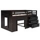 preview thumbnail 9 of 17, Twin Size Loft Bed with Cabinet and Shelf, Maximized space, Espresso