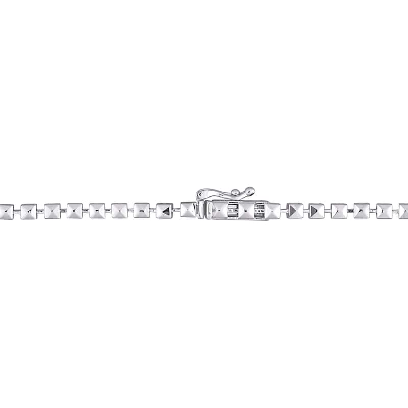 Miadora 3 3/4ct TGW Ruby and 2 3/4ct TDW Diamond Lariat Necklace in 14k White Gold