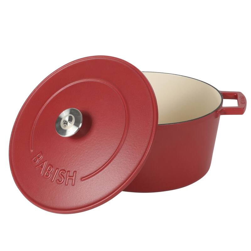 Babish 6 Qt Round Matte Enamel Cast Iron Dutch Oven