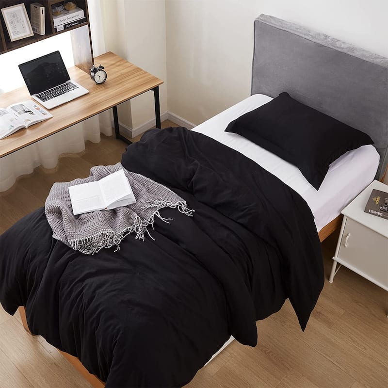 Natural Loft® Oversized Comforter Set - Black