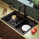 preview thumbnail 54 of 74, Karran 33" Top Mount Double Equal Bowl Quartz Kitchen Sink Kit - 33" x 22" x 9"