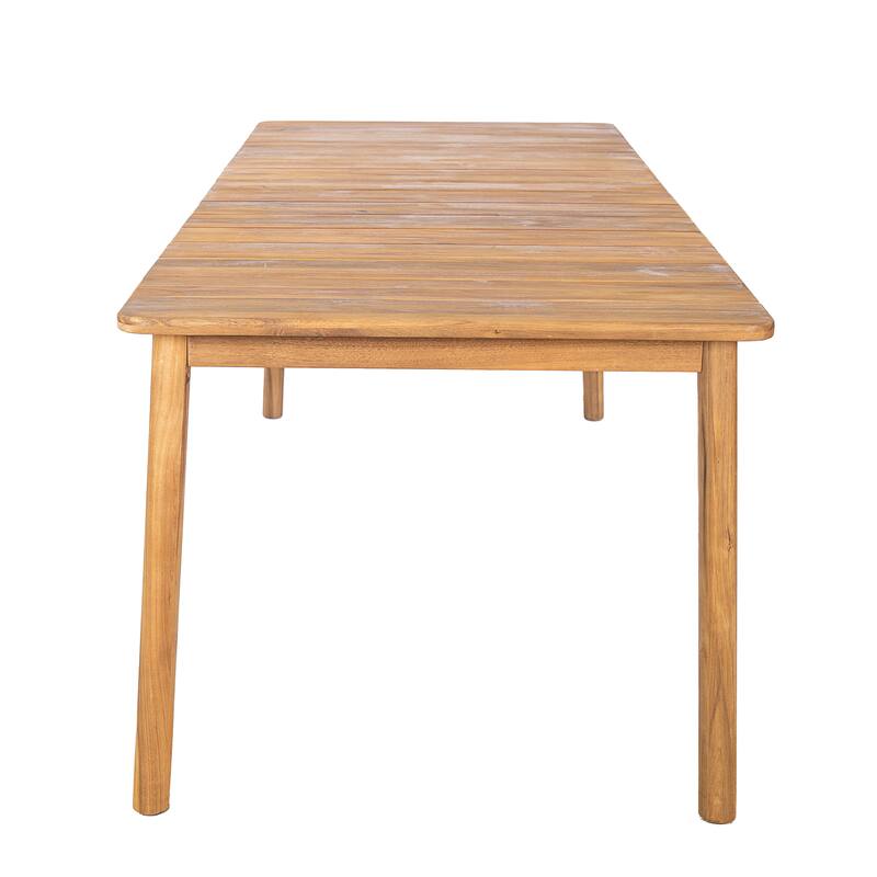 Christopher Knight Home - Modern Outdoor Solid Acacia Wood Dining Table with Rectangular Top