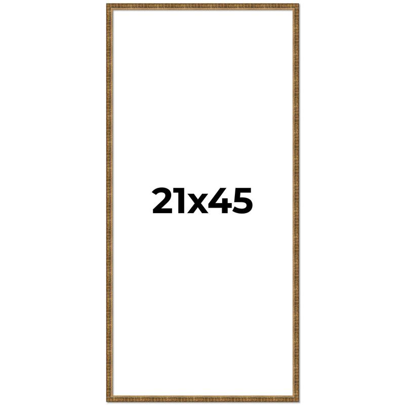 21x45 Frame Gold Solid Wood Picture Frame - Complete Modern Photo