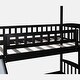 preview thumbnail 24 of 39, Twin Over Twin Bunk Bed with Slide, House Bed with Slide