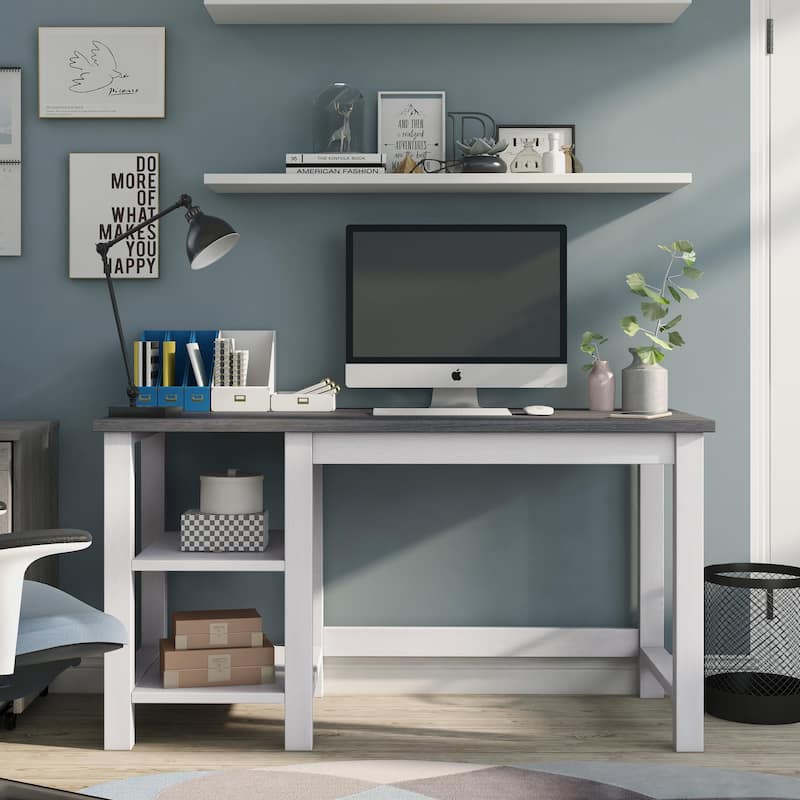 Chuck Modern Two-toned 55-inch Computer Desk by Furniture of America