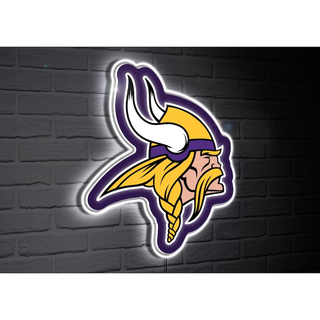 Minnesota Vikings Team Logo LED Wall Decor Lighted Sign