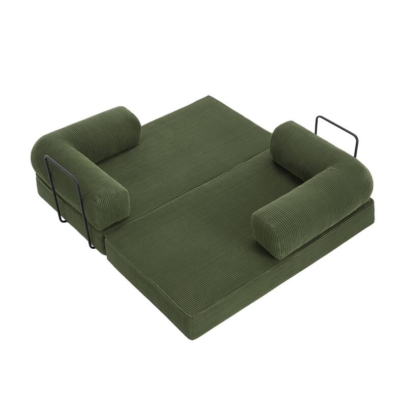 Corduroy Large Couch Convertible Floor Sofa Bed Sleeper