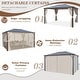 preview thumbnail 40 of 133, EROMMY Hardtop Gazebo,Outdoor Pergola with Double Roof & Netting & Curtains,Heavy Duty Canopy for Patio, Backyard, Pool party