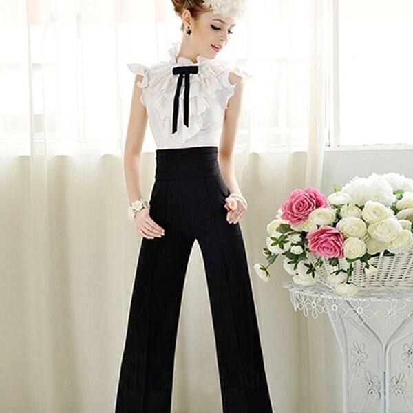 Shop Women Sexy Fashion Casual High Waist Flare Wide Leg Long