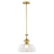 preview thumbnail 8 of 11, Beloit Farmhouse Kitchen Island Mini Pendant Ceiling Light Clear Seeded Glass
