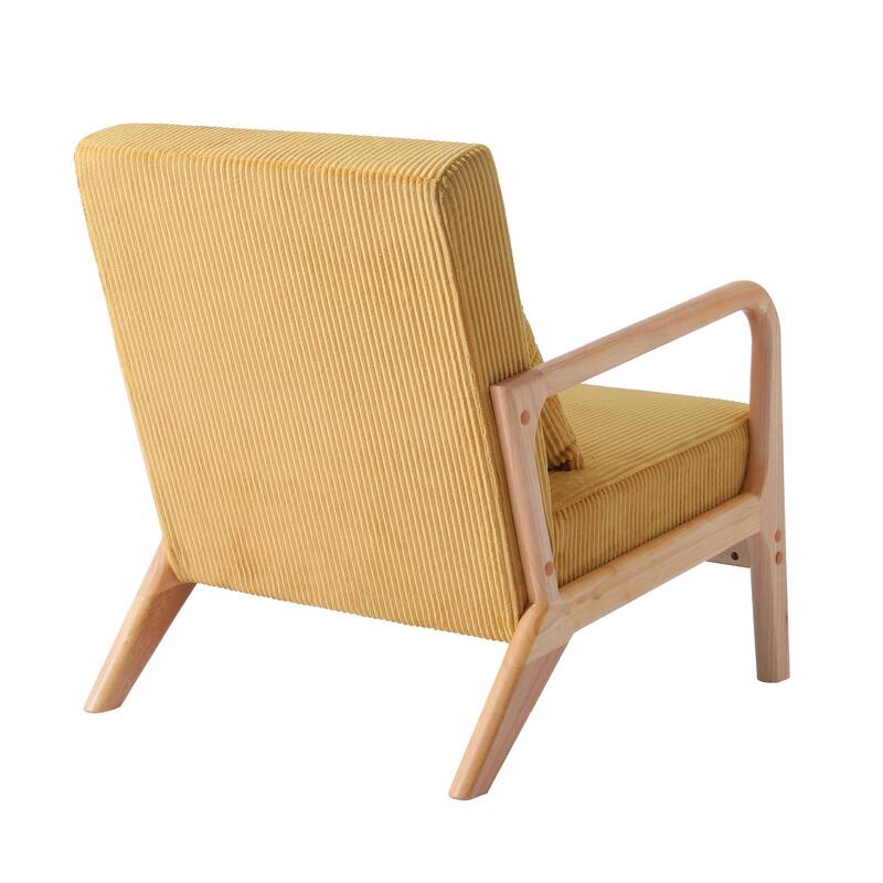 2 Set Upholstered Lounge Arm Chair with Pillow - Set of 2