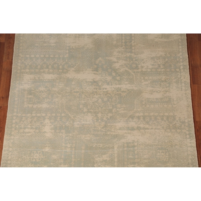 Contemporary Abstract Oriental Area Rug Handmade Wool Carpet - 5'3"x 7'6"