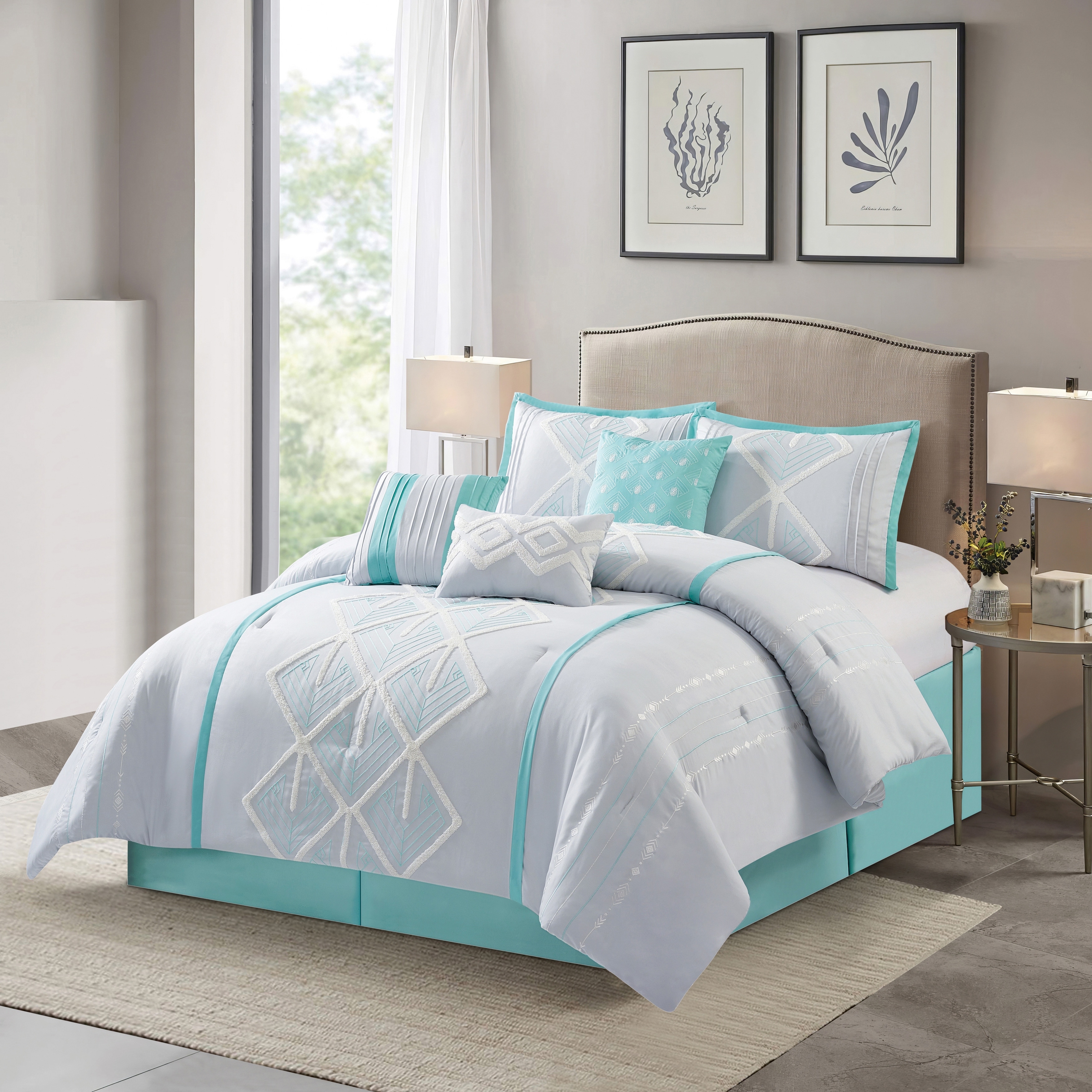 Nanshing Corina 7 Piece Terry Embroidery Comforter Set - On Sale