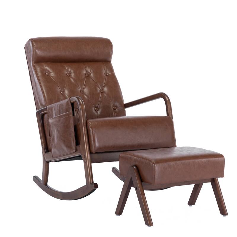 Rocking Armchair With Ottoman for Living Room